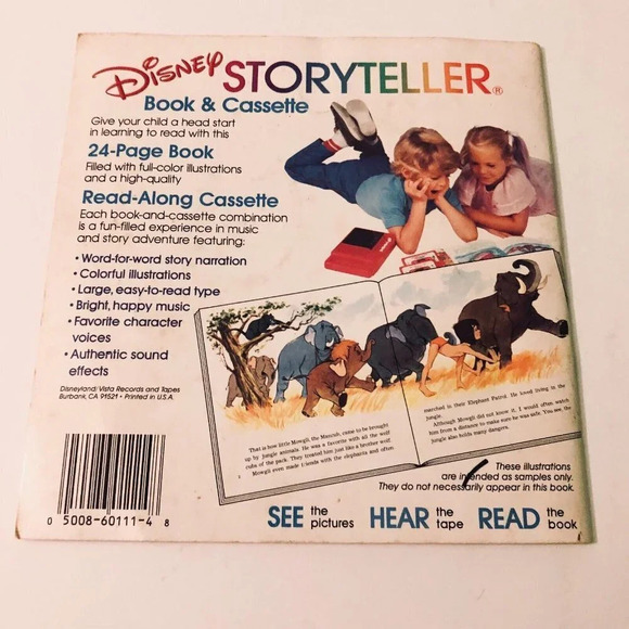 Vintage 1979 Mother Goose Rhymes Disney Read Along Book Only  No Tape - Picture 15 of 16